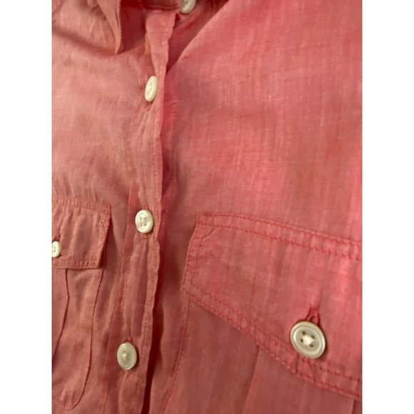 J. Crew The Perfect Shirt Peach Sz XS Extra Small - Picture 7 of 8
